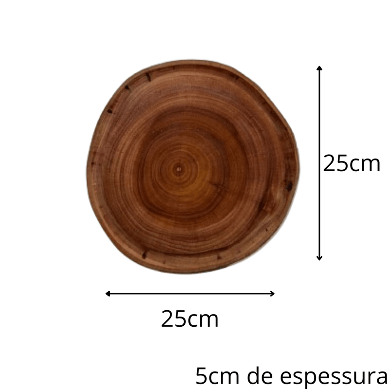 Tábua Rústica Mogno Africano (P) - 25cm